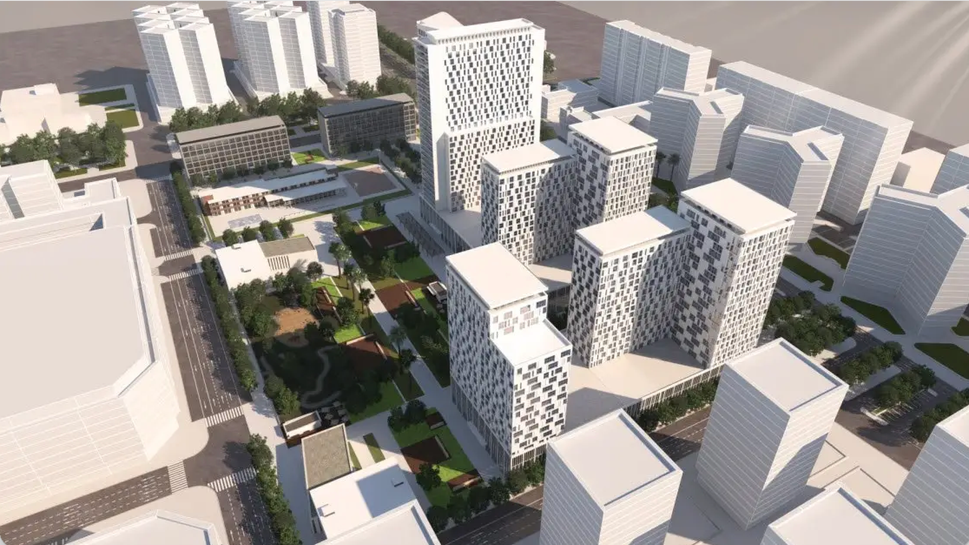 Recreación de cómo podría quedar el solar de Mestalla