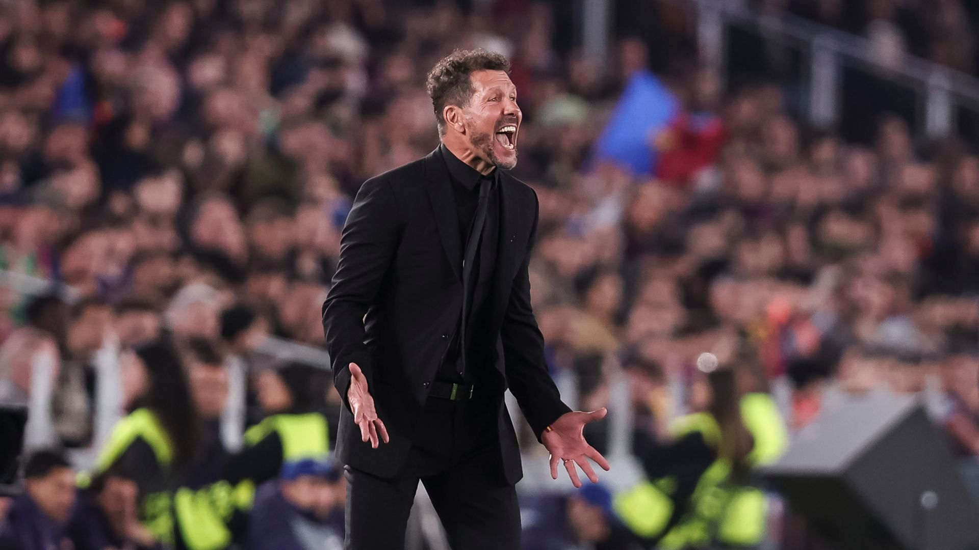 Diego Pablo Simeone durante el partido contra el Barcelona Diego Pablo Simeone durante el partido contra el Barcelona