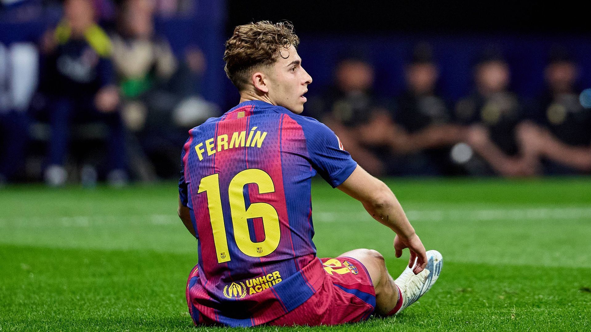 Fermín López durante un partido del FC Barcelona Fermín López durante un partido del FC Barcelona
