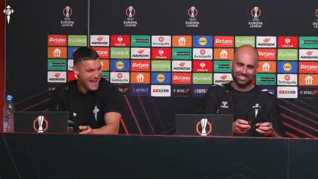 Jutgla y Giraldez en sala de prensa