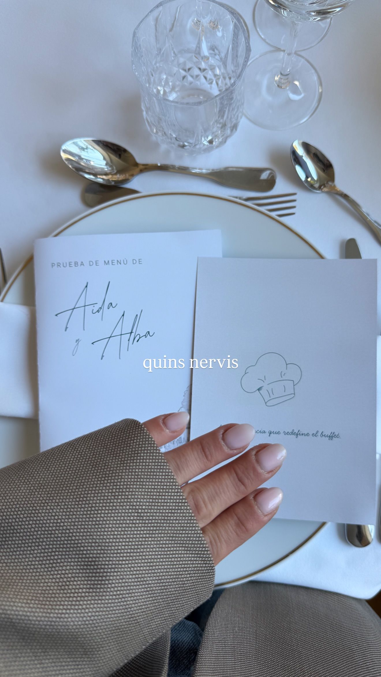 La prueba del menú de la próxima boda de Dulceida y Alba Paul