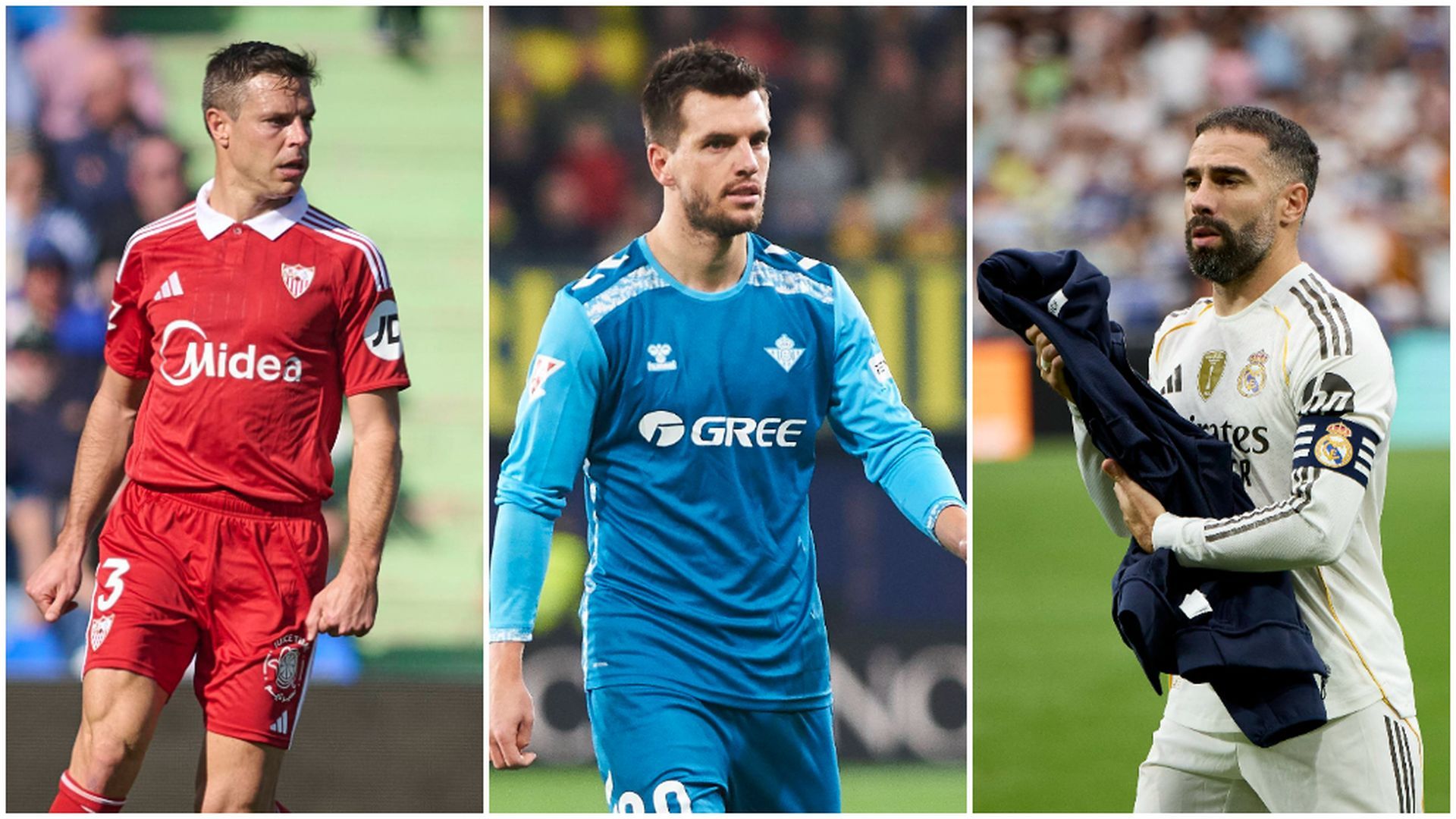 Lo Celso, Azpilcueta y Dani Carvajal