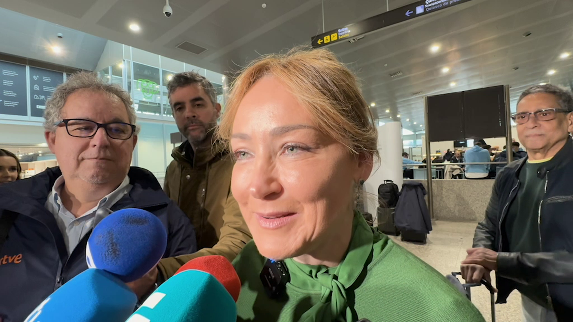 Marian Mouriño, en la salida del Celta para los cuartos de Europa League
