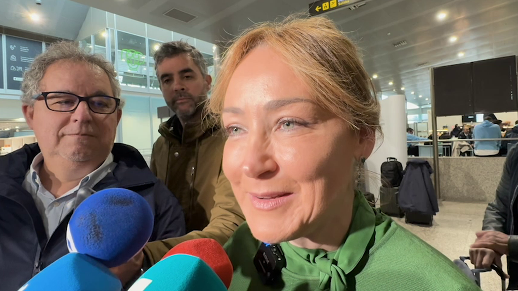 Marian Mouriño, en la salida del Celta para los cuartos de Europa League