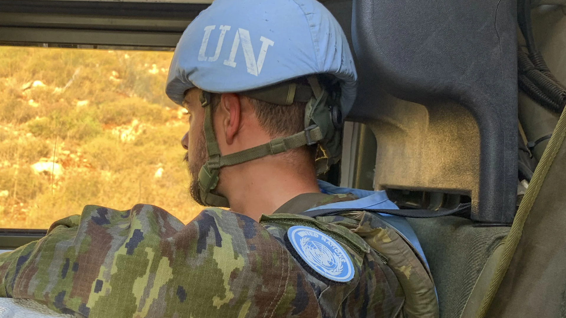 Un 'casco azul' de la ONU en el conflicto en Líbano