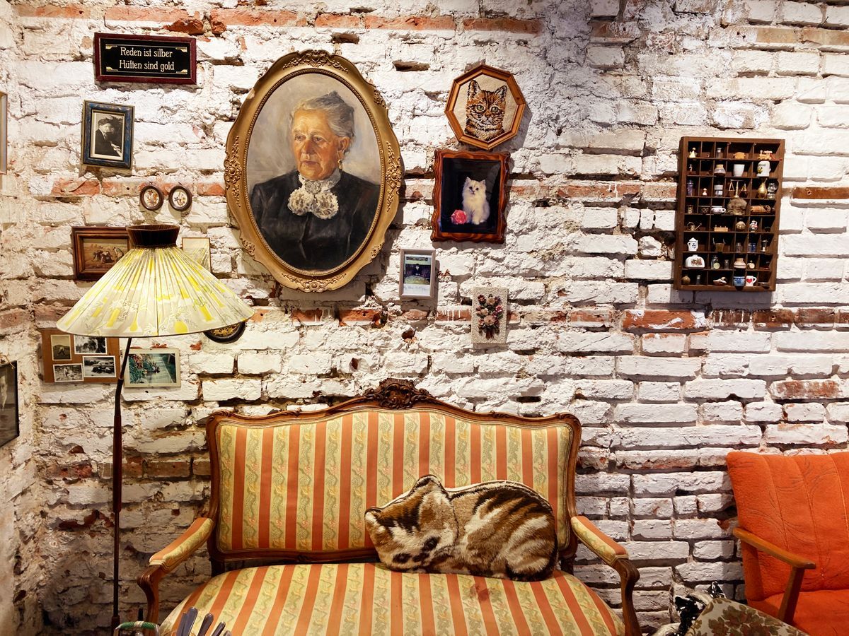 Un detalle de la decoración hogareña de Vollpension