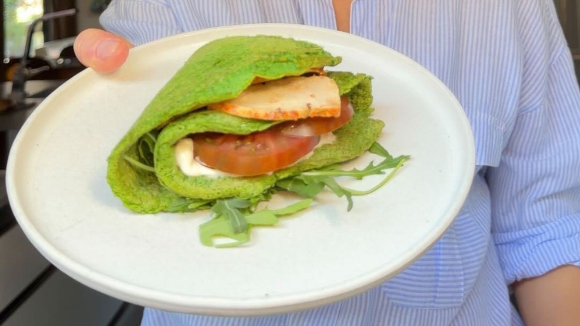 Wrap verde de espinacas