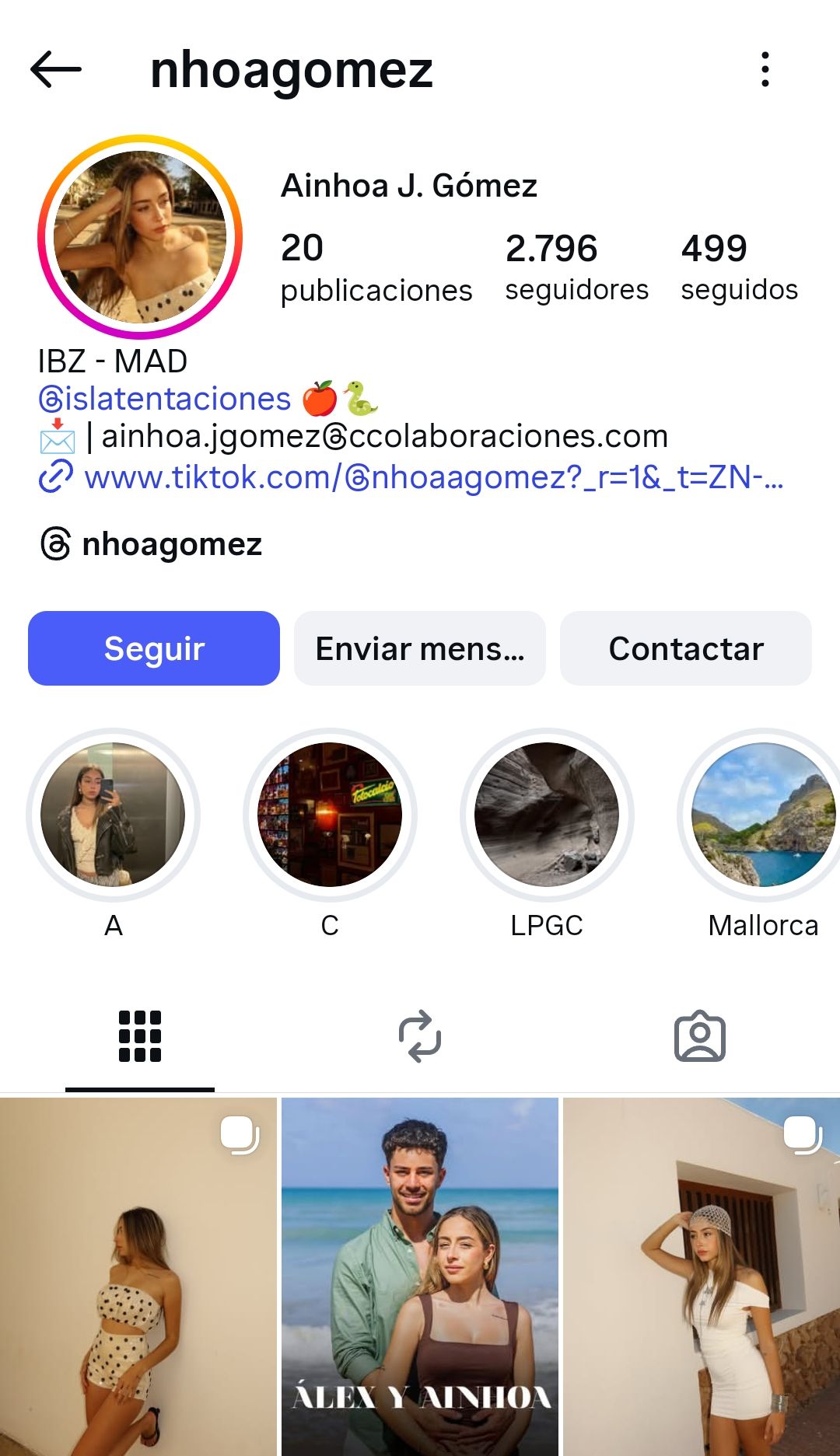 Ainhoa Gomez La isla de las tentaciones LIDLT Instagram 1
