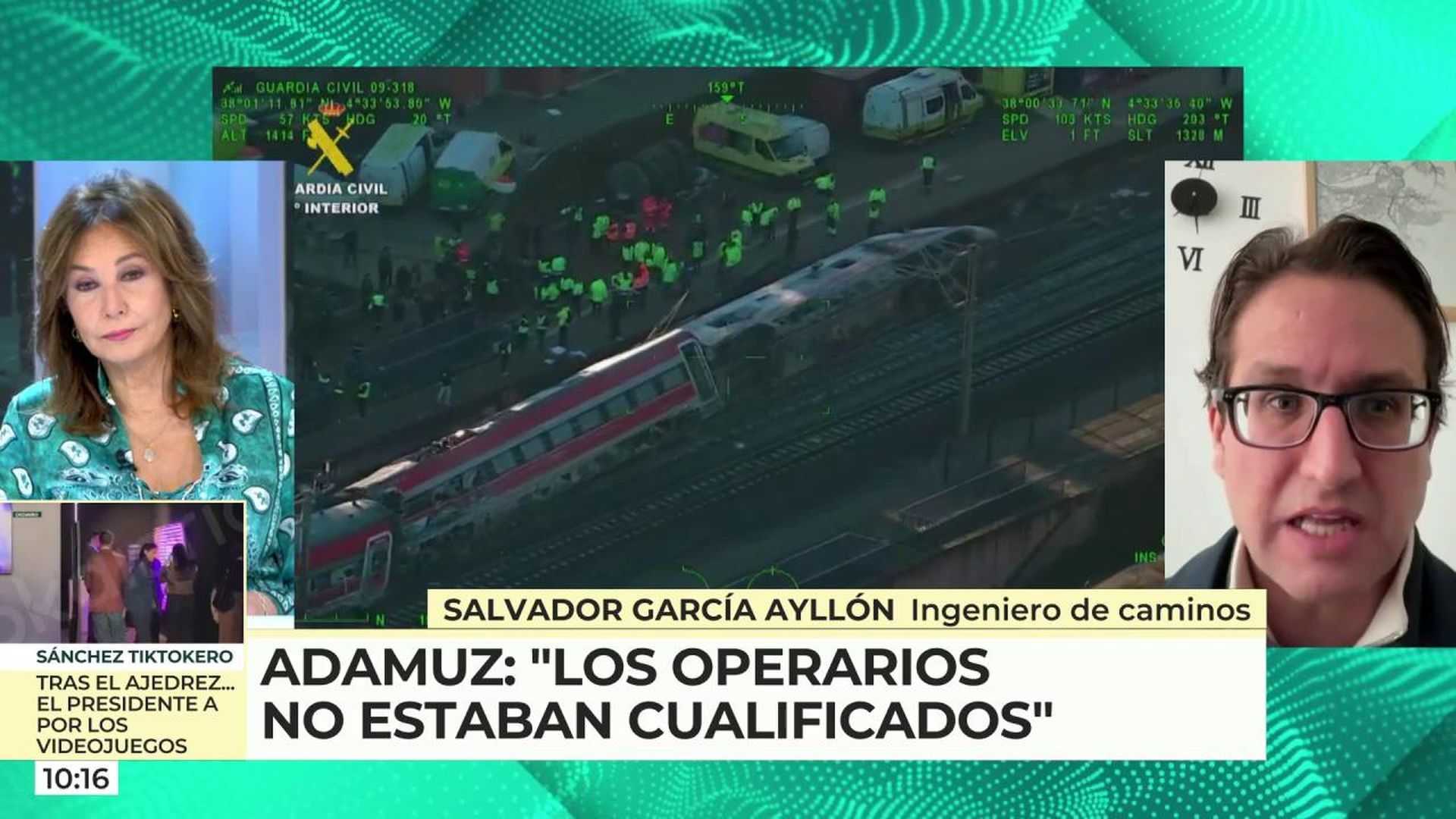 El ingeniero de caminos Salvador García Ayllón habla en 'El Programa de Ana Rosa' sobre el informe preliminar de Adamuz
