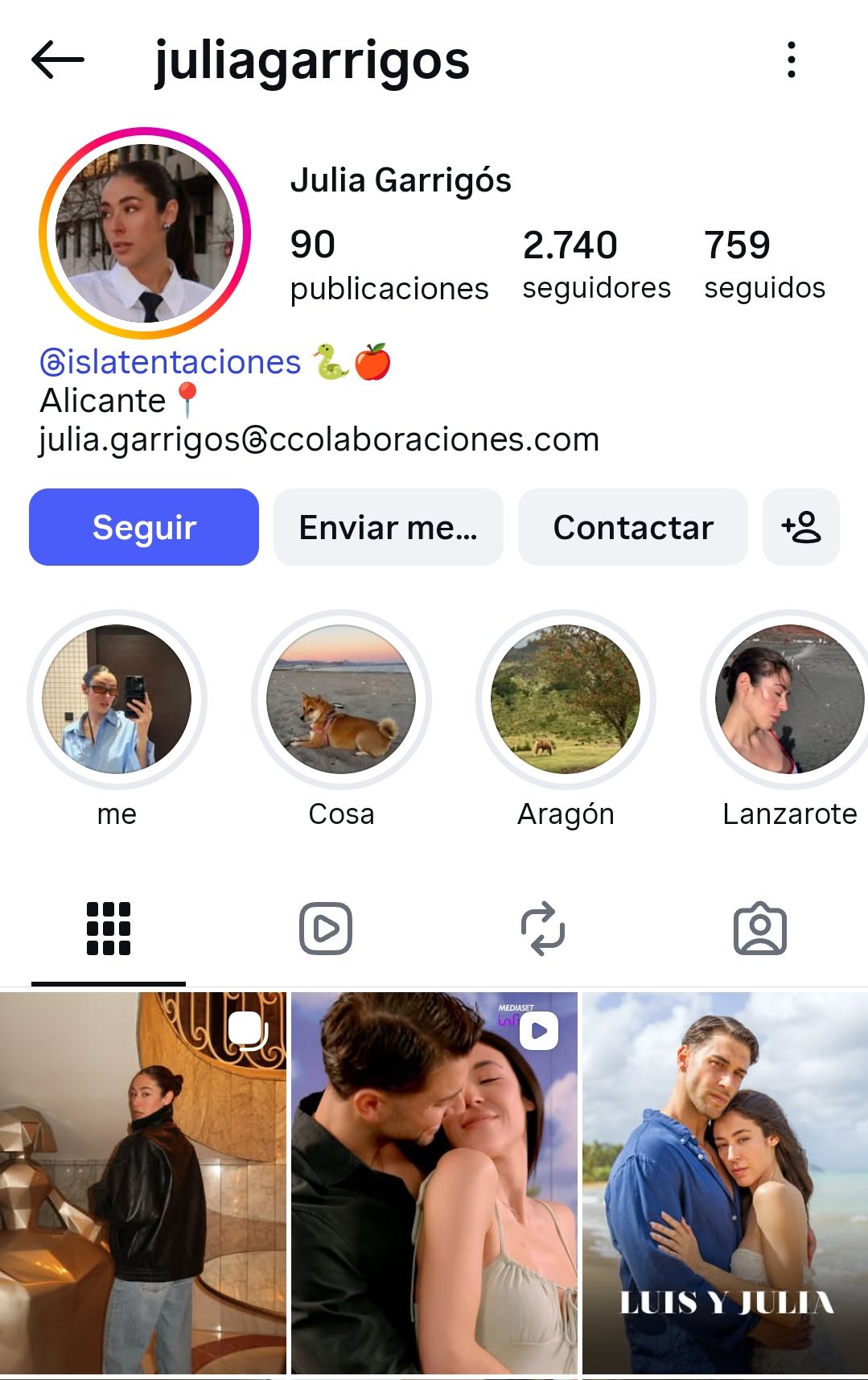 Julia Garrigos La isla de las tentaciones LIDLT Instagram 1