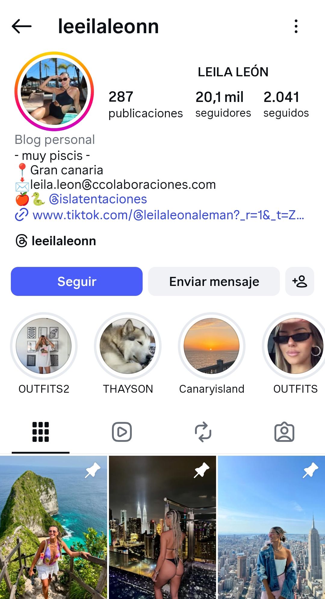 Leila Leon La isla de las tentaciones LIDLT Instagram 1