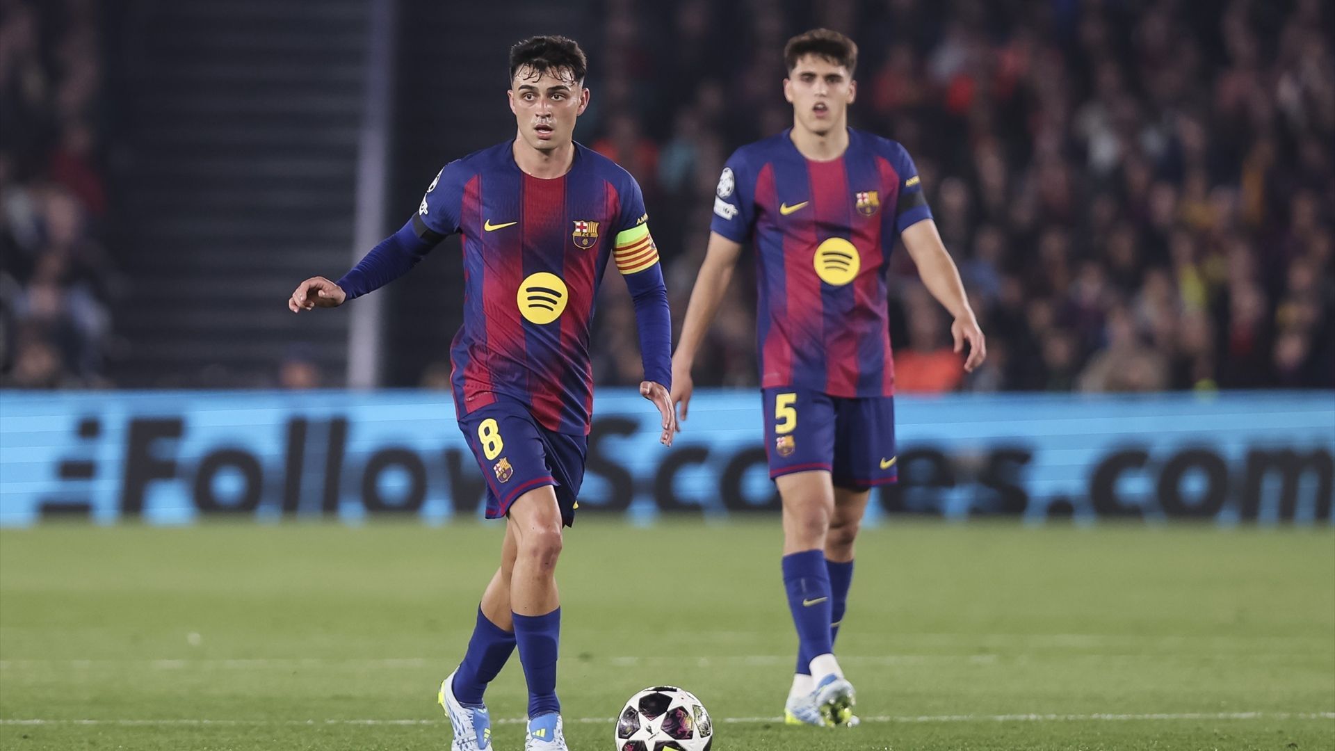 Pedri, en el Barcelona-Atlético de Champions