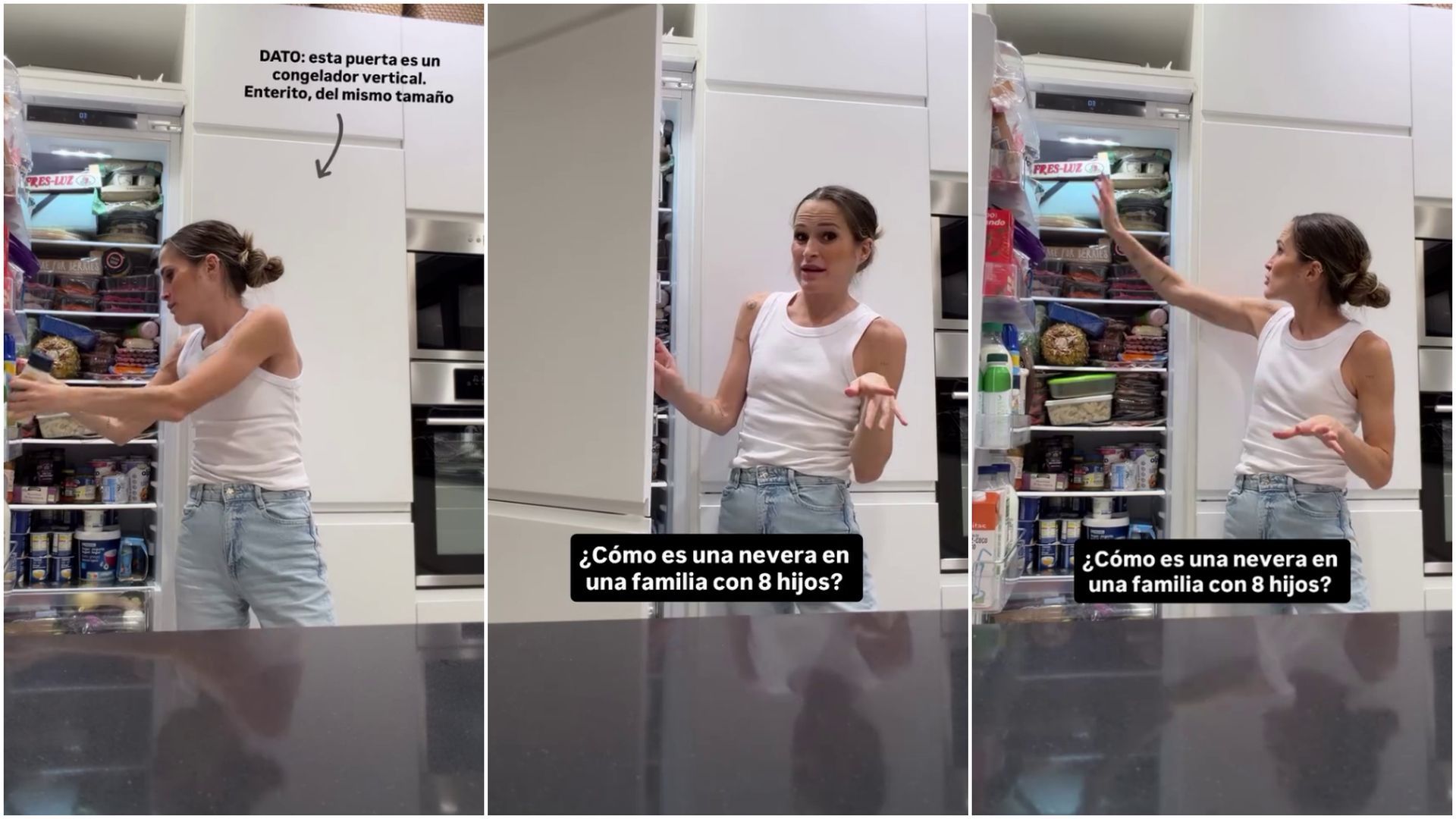 Verdeliss enseña el interior de su nevera para familia numerosa