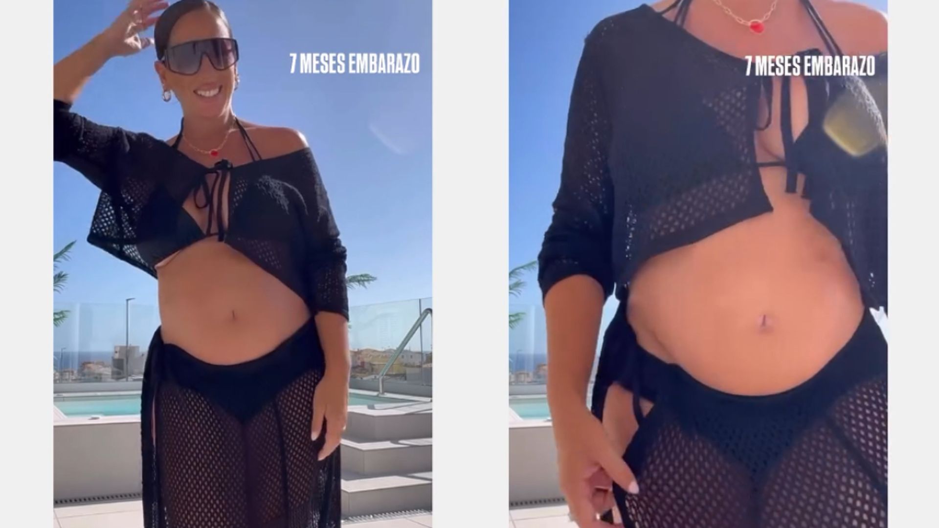 Anabel Pantoja muestra cómo estaba su cuerpo a los siete meses de embarazo de su hija Alma