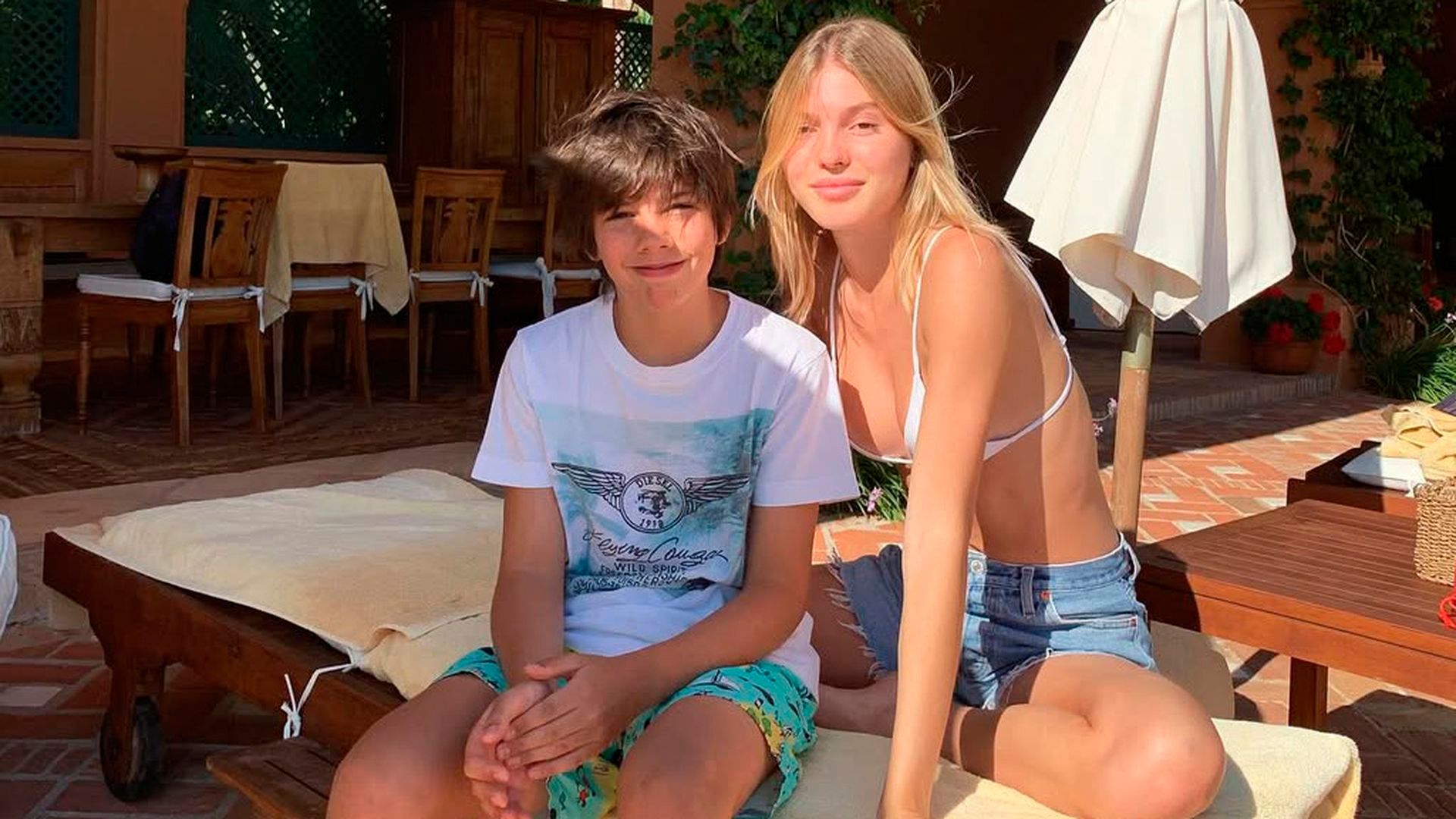 Guillermo, el hijo más pequeño de Julio Iglesias, y su hermana Cristina