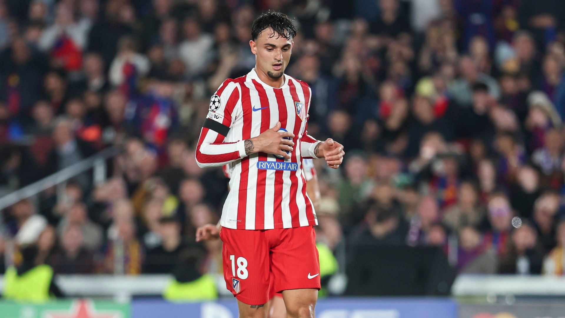 Marc Pubill durante el partido contra el Barcelona