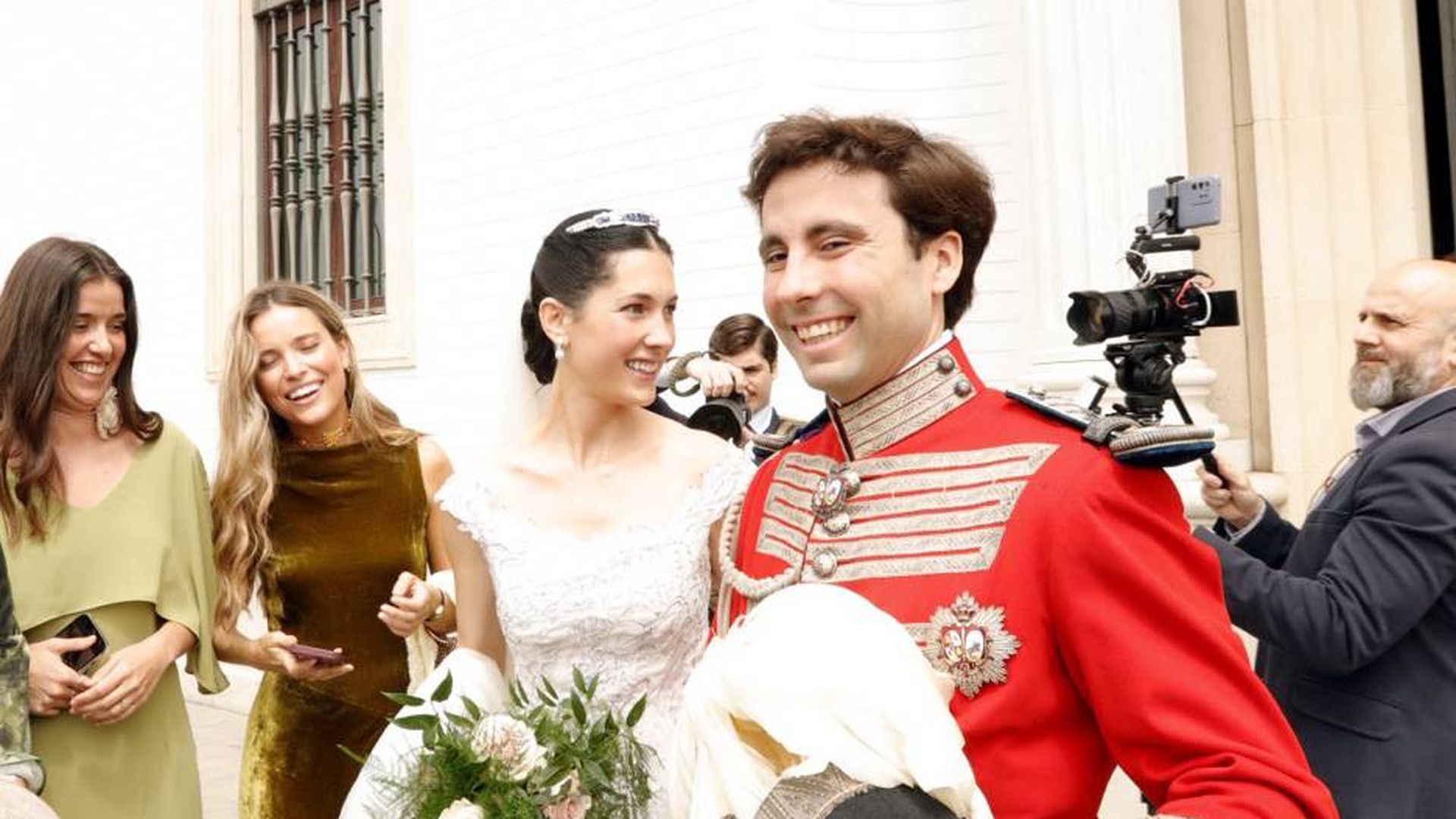 Antonio Domecq, radiante tras haberse casado con Carla Benjumea