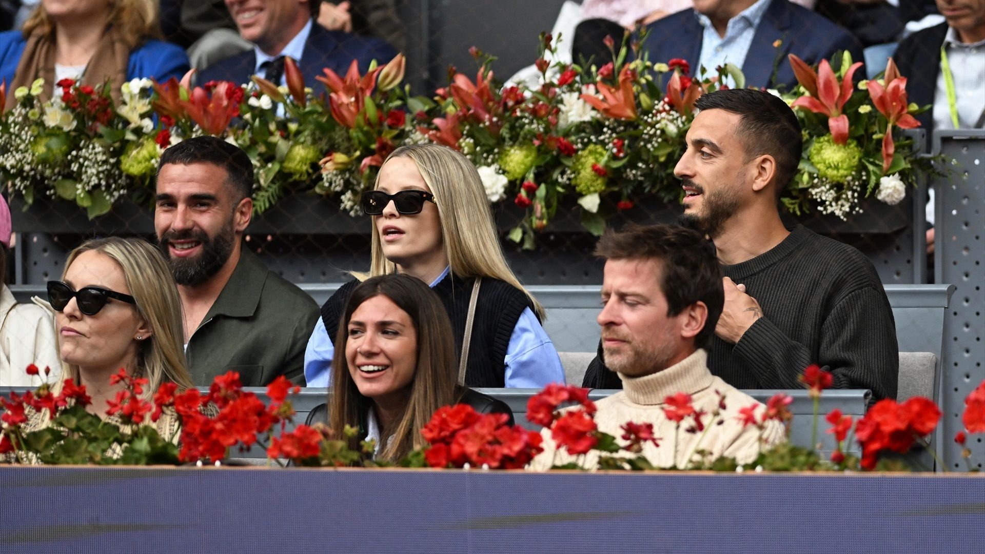 Dani Carvajal, Melanie Cañizares y Joselu Mato, en una imagen de archivo