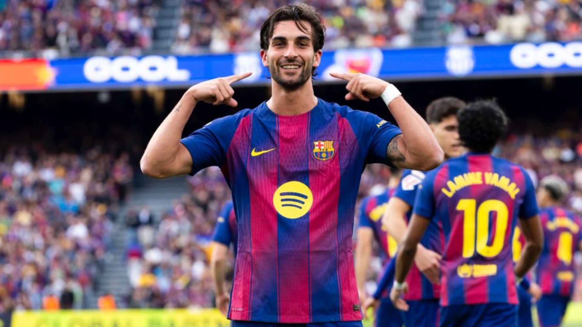 Ferran Torres, celebrando el 1-0