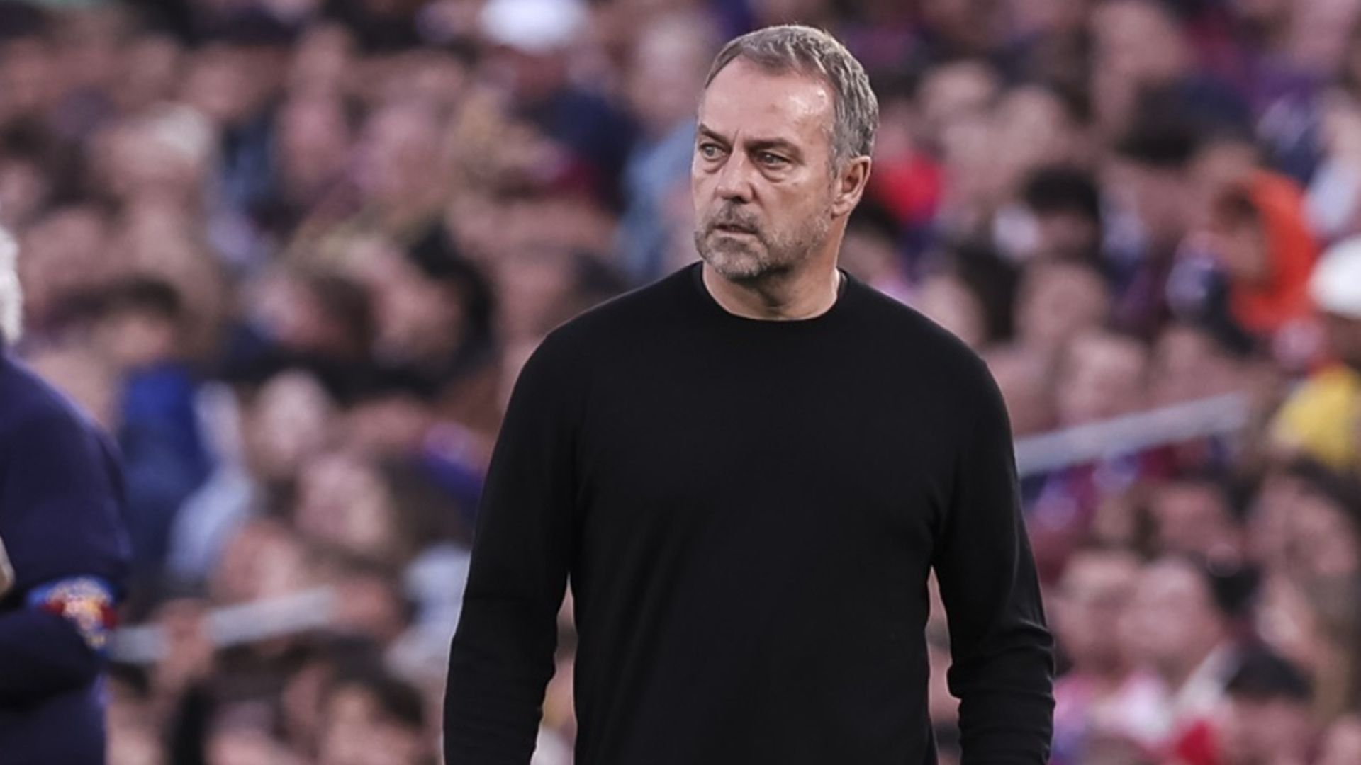 Hansi Flick, en el Camp Nou