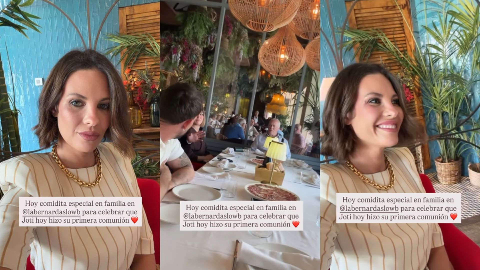 Las fotos de la comida de comunión de Jota, el hijo de Jessica Bueno y Jota Peleteiro