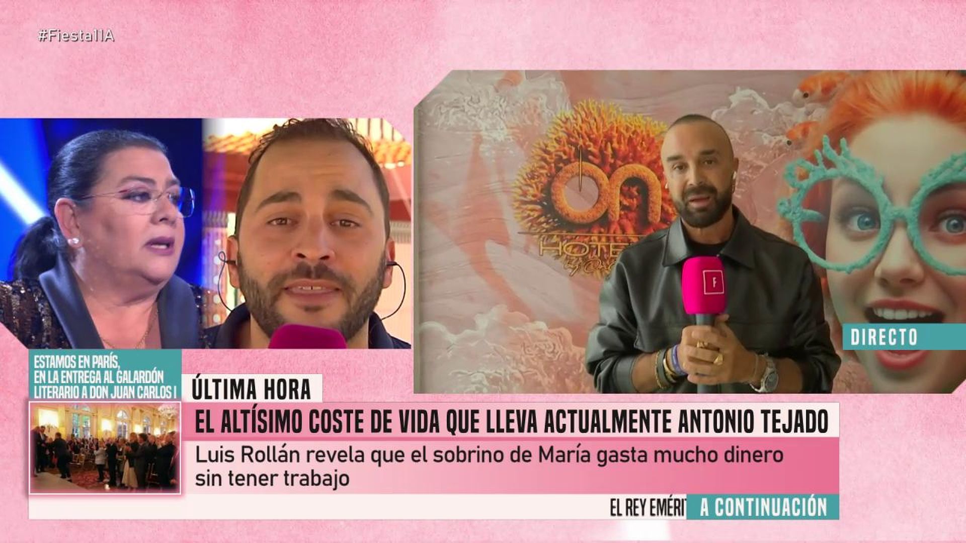 Luis Rollán da la última hora sobre Antonio Tejado en 'Fiesta'