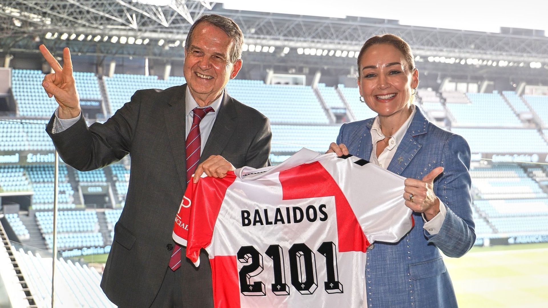 Marián Mouriño y Abel Caballero en Balaídos Marián Mouriño y Abel Caballero en Balaídos