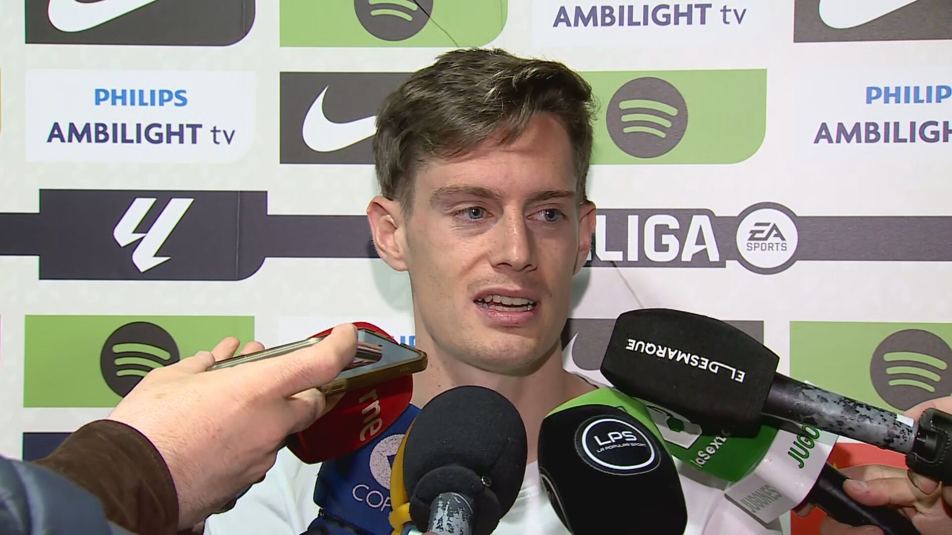 Pol Lozano, tras el Barcelona-Espanyol