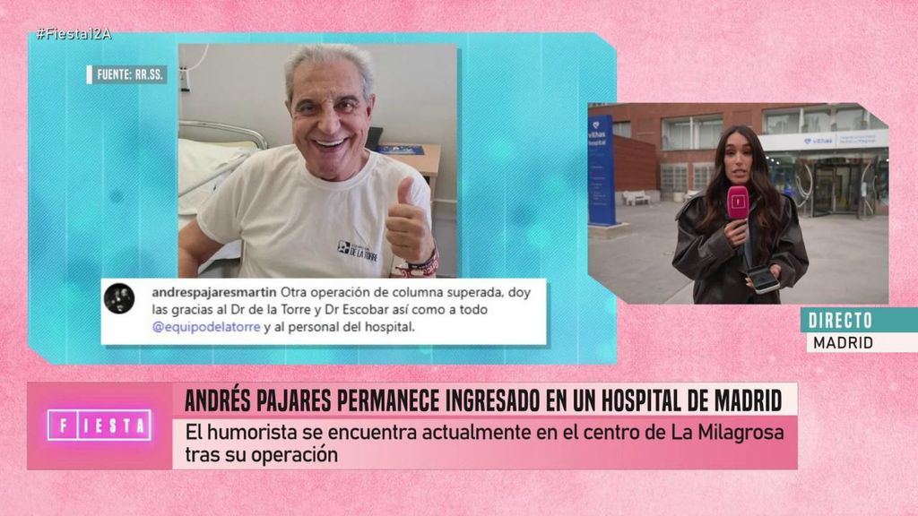 Andrés Pajares se recupera de su quinta operación de espalda: el desagradable incidente ocurrido durante el ingreso