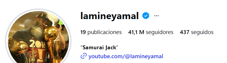 La nueva foto de Lamine Yamal en Instagram