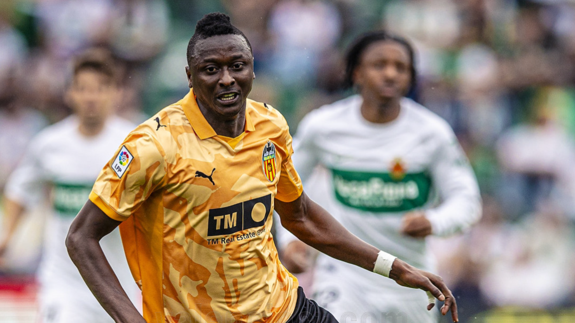 Sadiq en la jornada retro ante el Elche