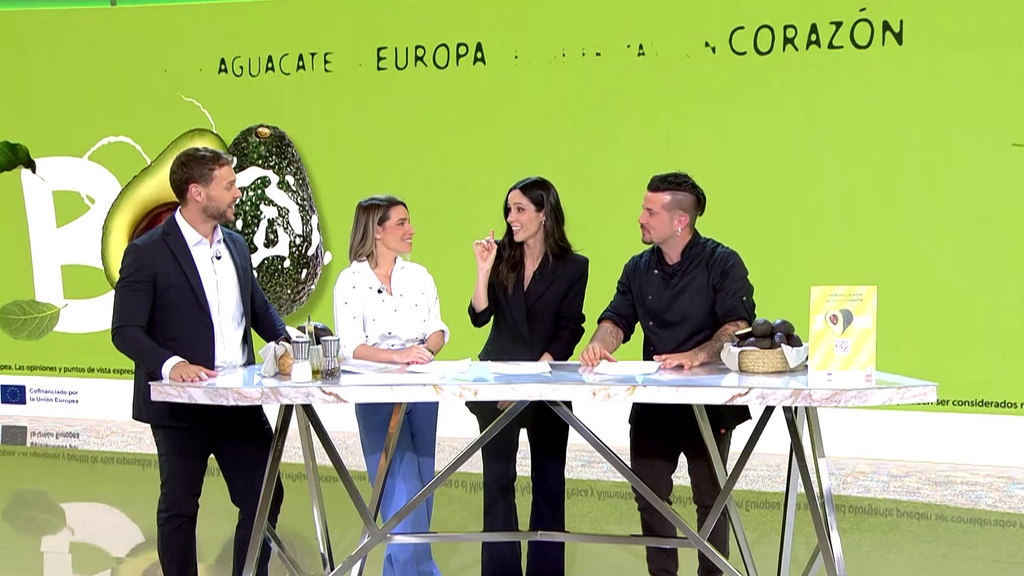 Carlos Maldonado y los presentadores de Mediaset se rinden al sabor del aguacate europeo