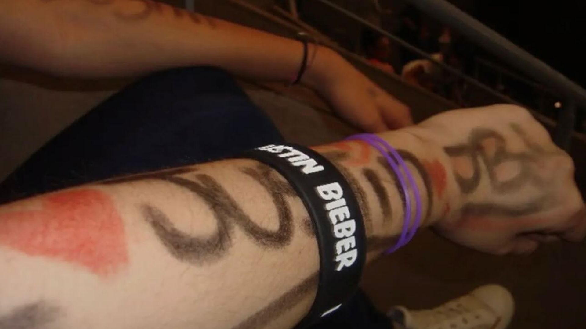 Claudia en el concierto de Justin Bieber