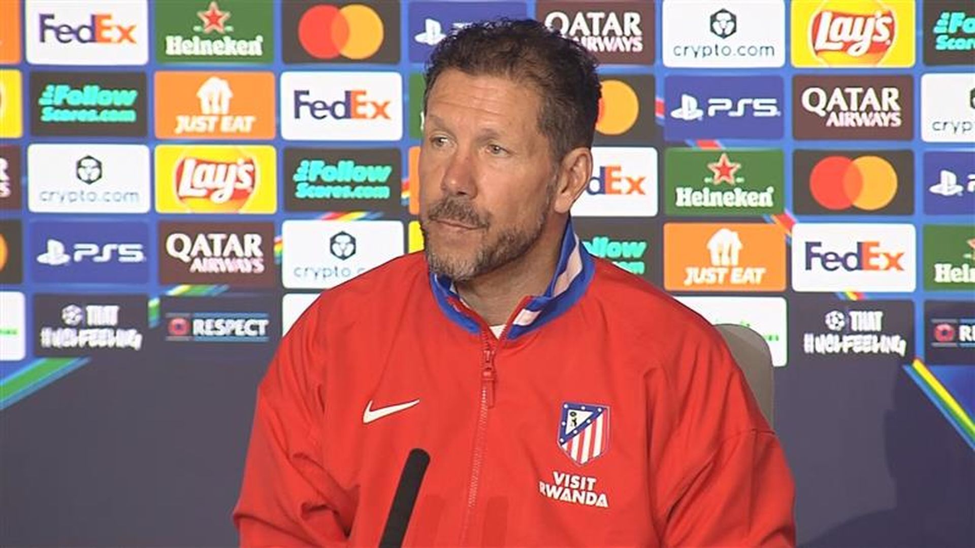 Diego Pablo Simeone, en sala de prensa Diego Pablo Simeone, en sala de prensa