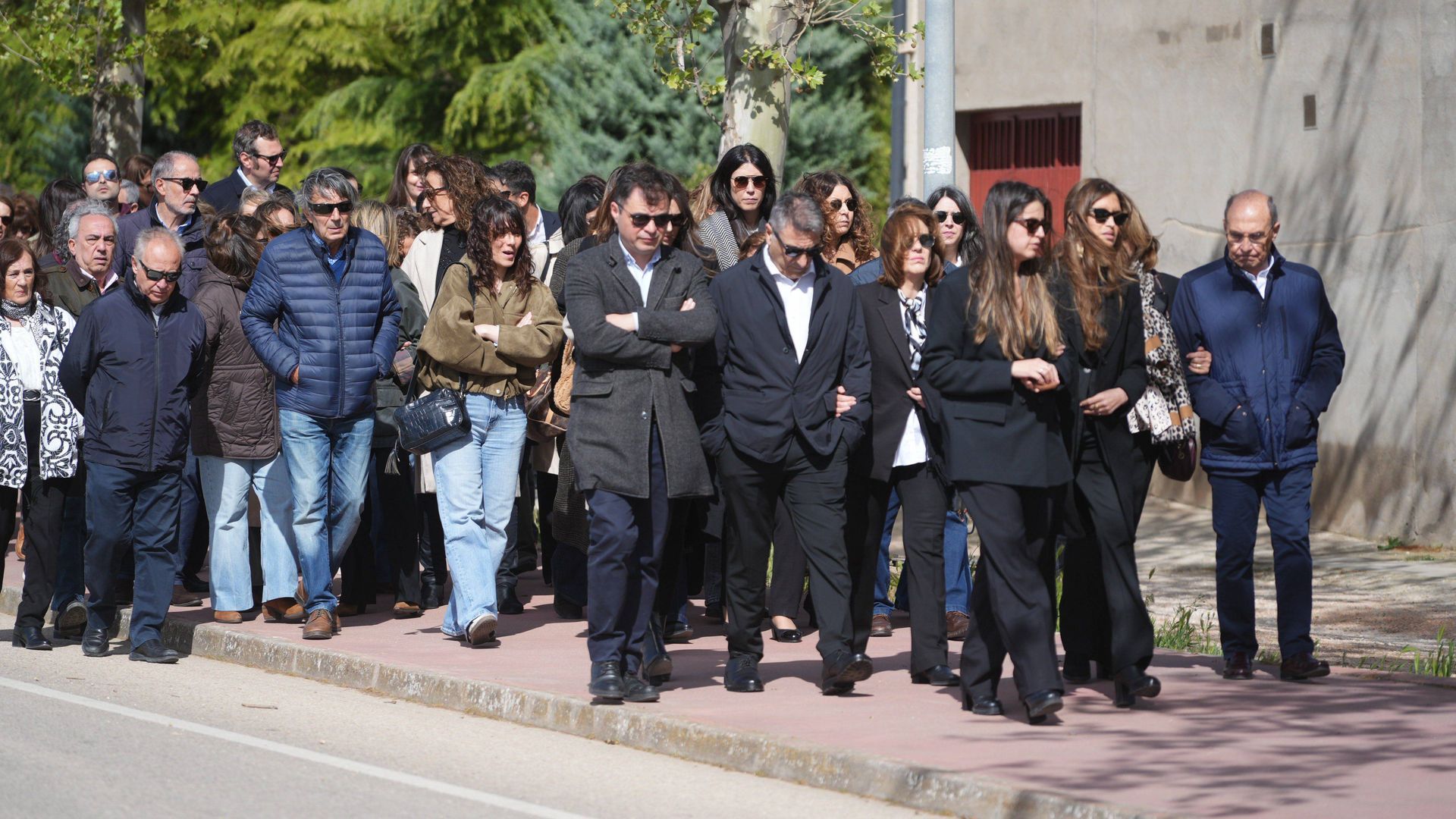 El cortejo fúnebre hacia el funeral de Goyi Arévalo, madre de Sara Carbonero