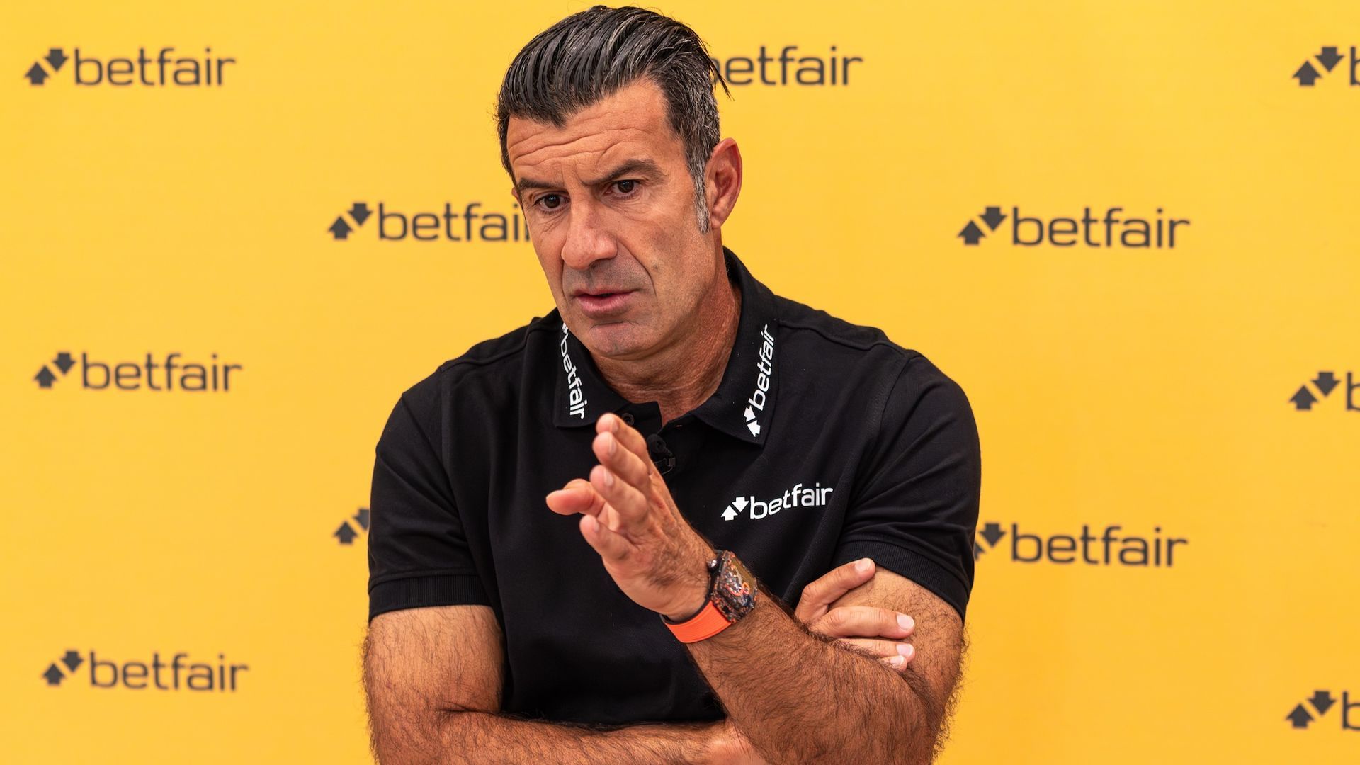 Luís Figo, emabajador de Betfair, hablando del Bayern Munich - Real Madrid