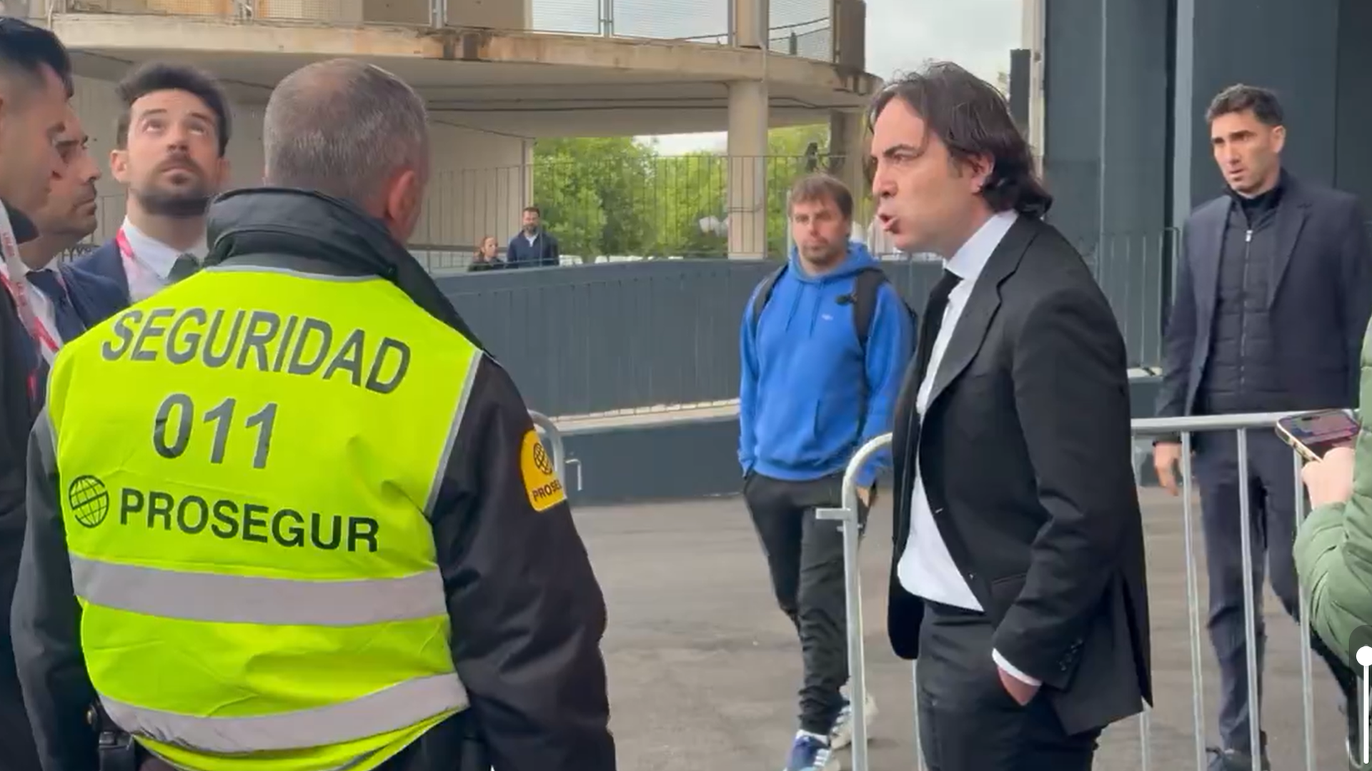 Martín Presa y el momento con la seguridad de Son Moix