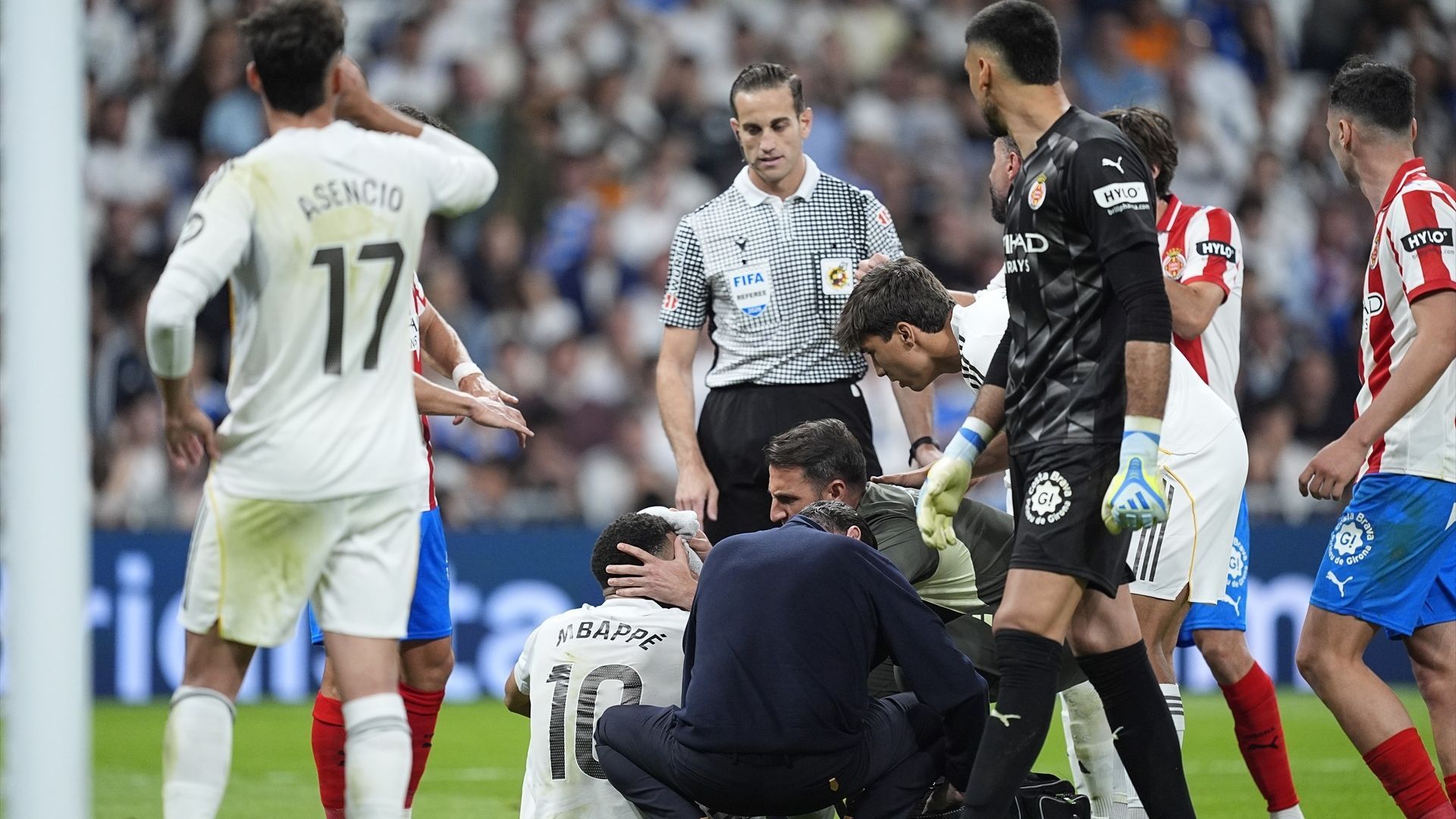 Mbappé, atentido en el Real Madrid-Girona
