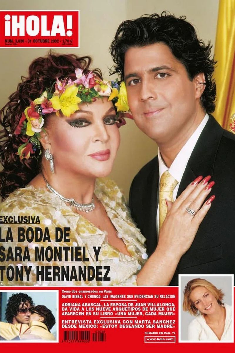 Portada de la boda de Sara Montiel y Tony Hernández