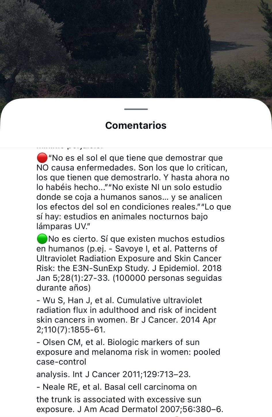 Respuesta dermatólogo a Marcos Llorente