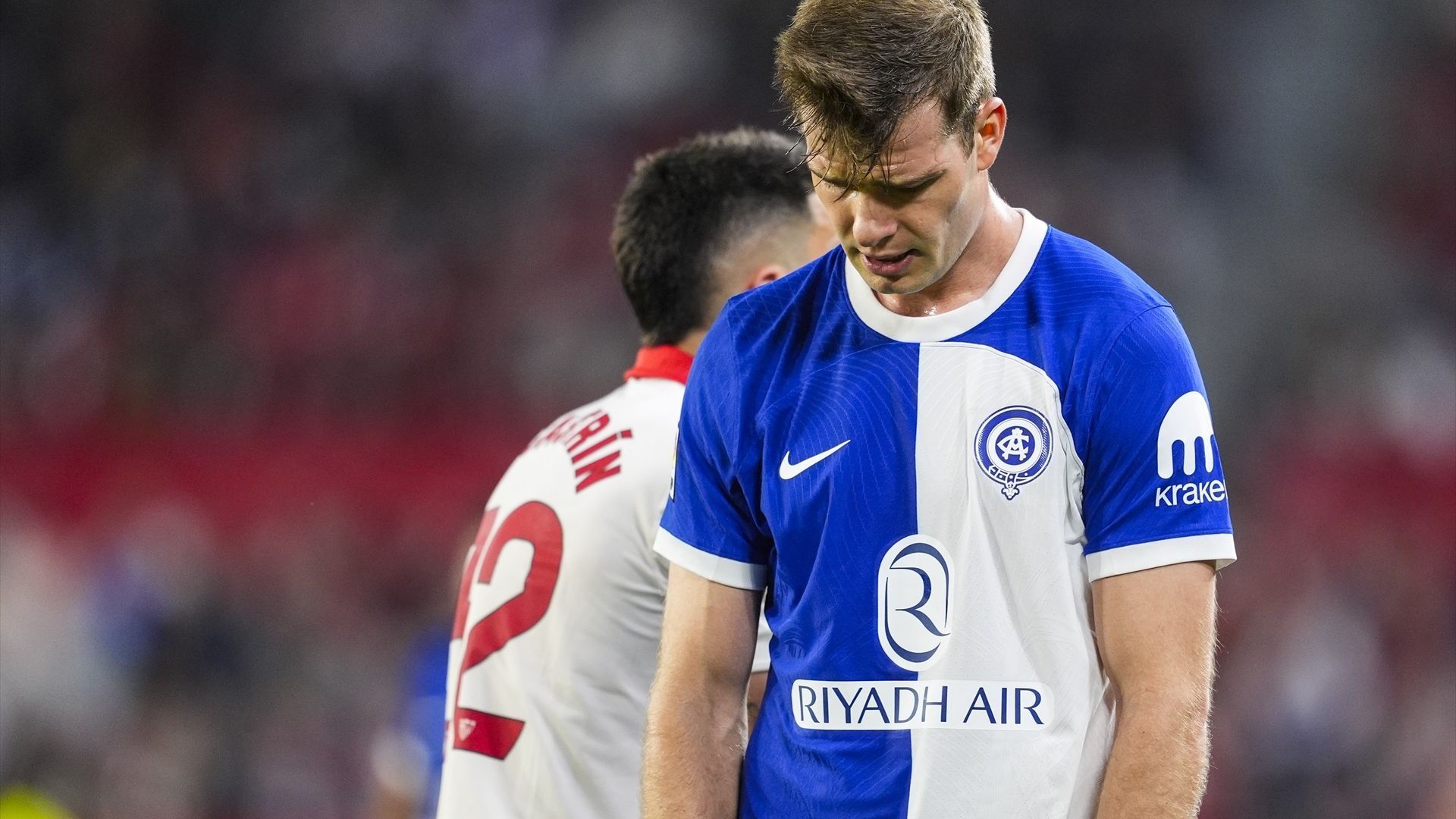 Sorloth, en el Sevilla-Atlético de Madrid