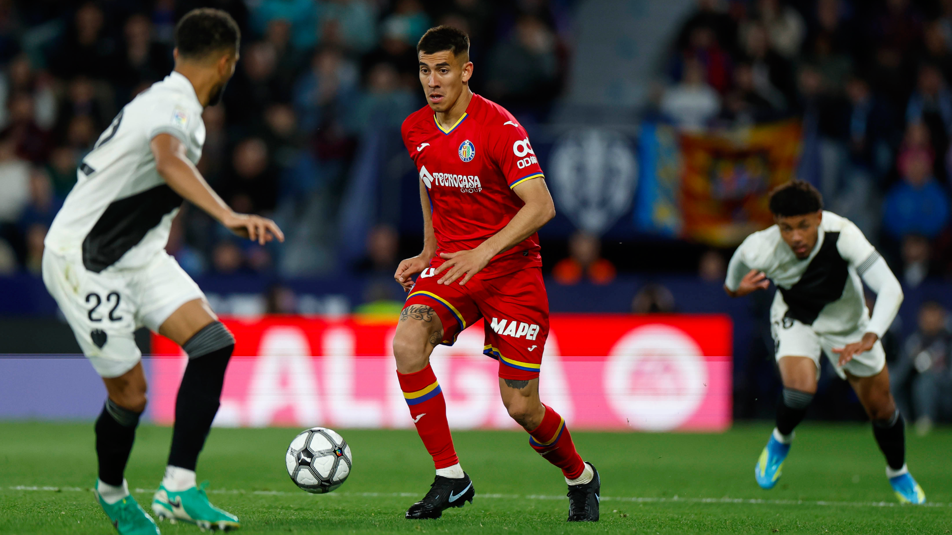 Zaid Romero, en el Levante-Getafe
