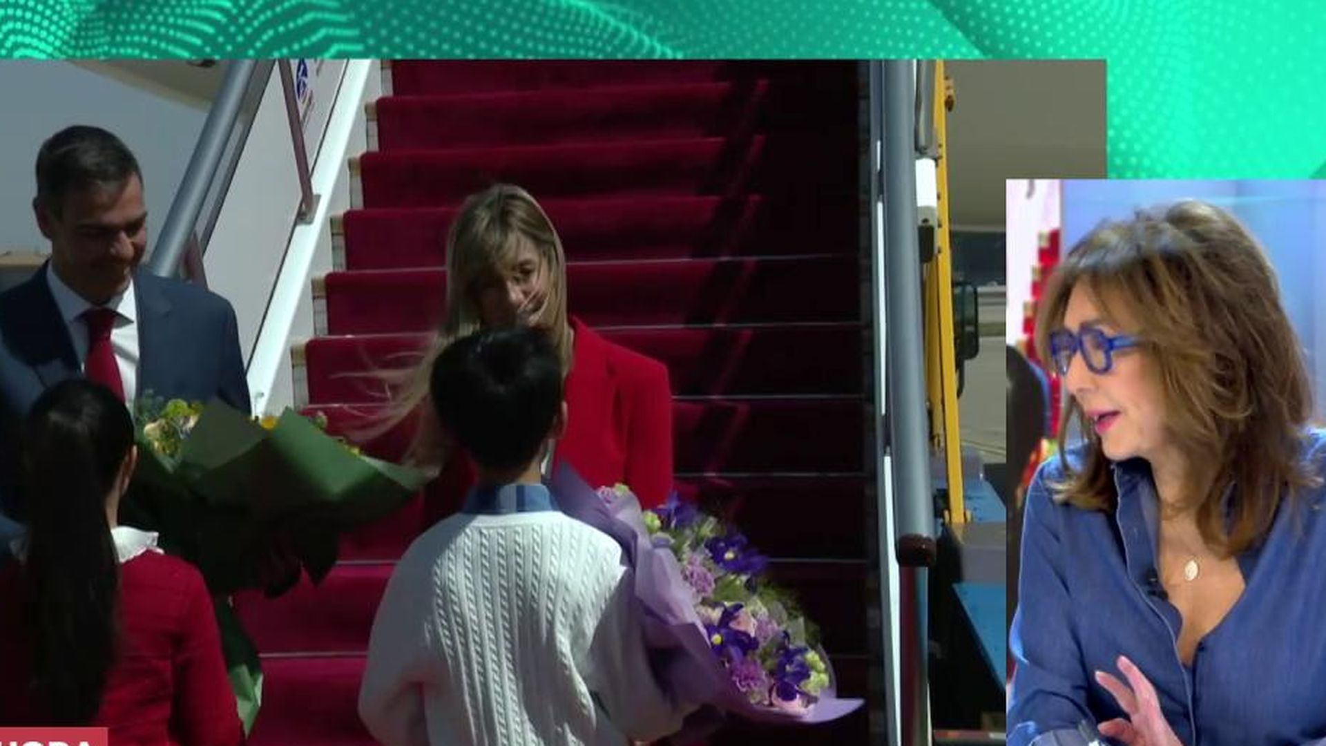 Begoña Gómez y Pedro Sánchez en China