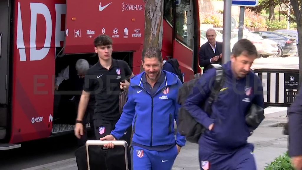 Concentración del Atlético de Madrid, con ovaciones para el Cholo, Griezmann, Musso y Oblak