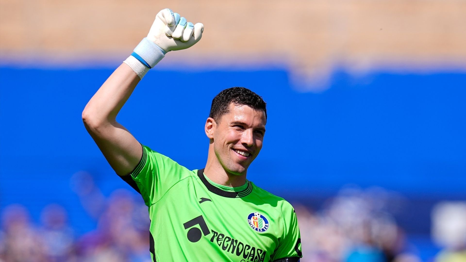 David Soria durante un partido del Getafe esta temporada
