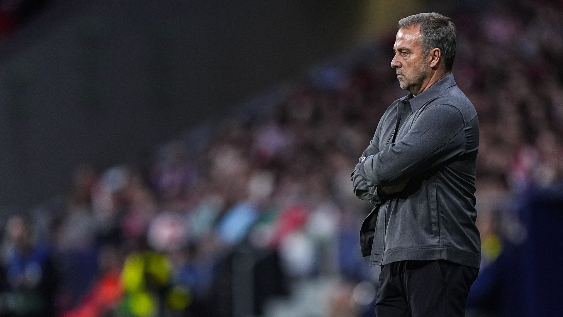 Hansi Flick, en el Atlético-Barcelona de Champions