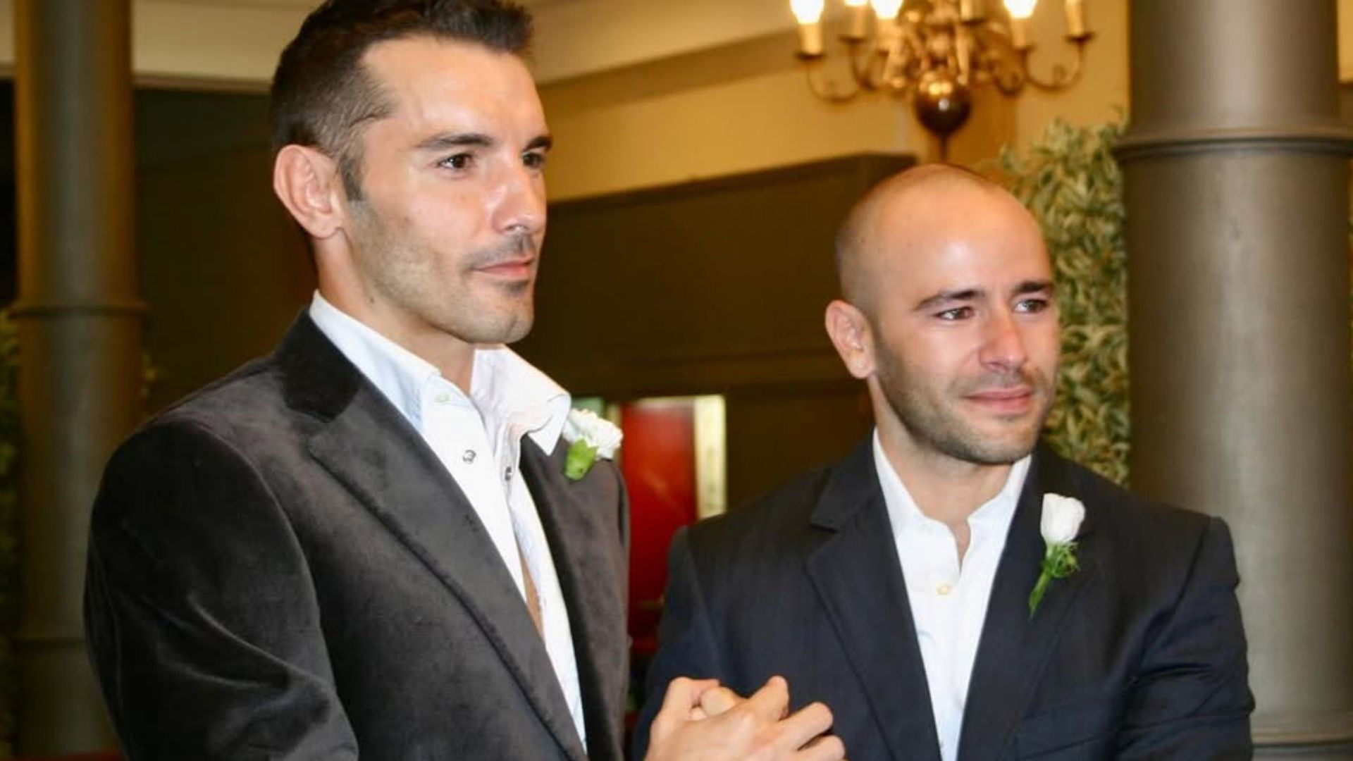 Jesús y Roberto, el día de su boda