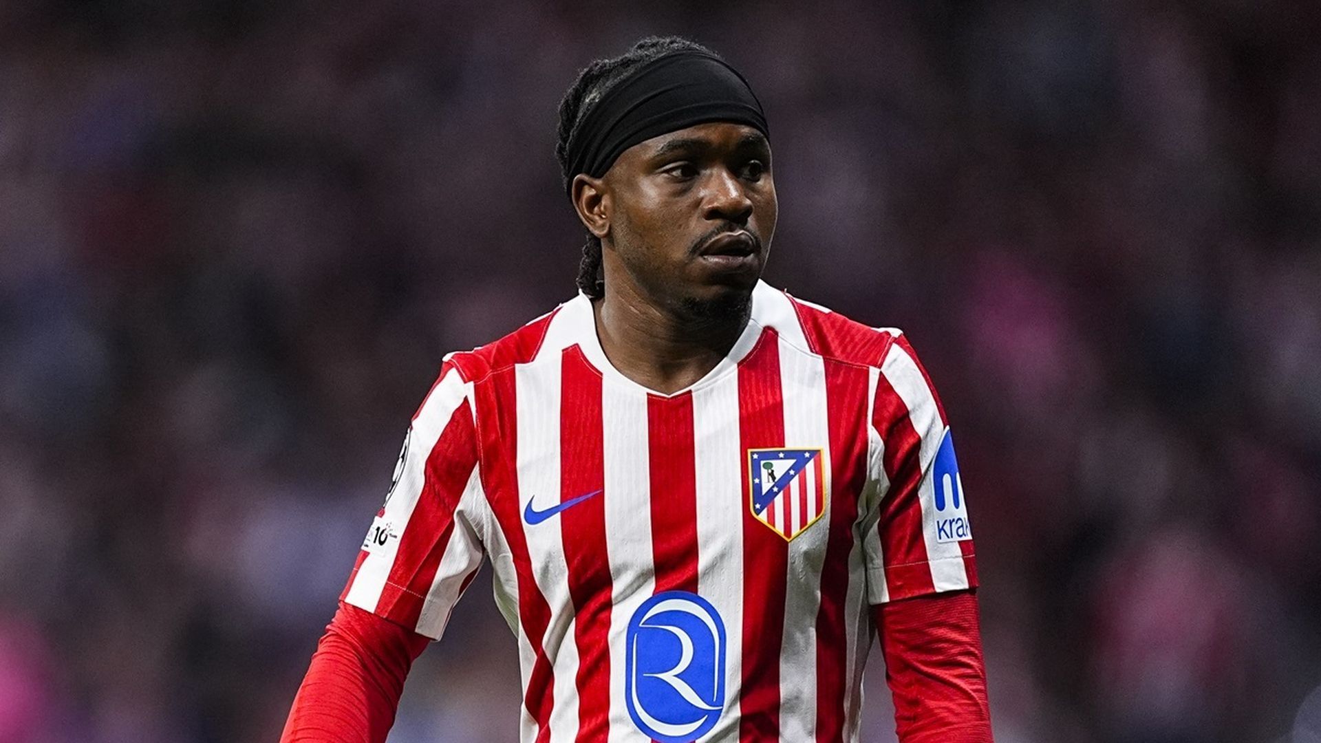 Ademola Lookman durante un partido del Atlético de Madrid esta temporada