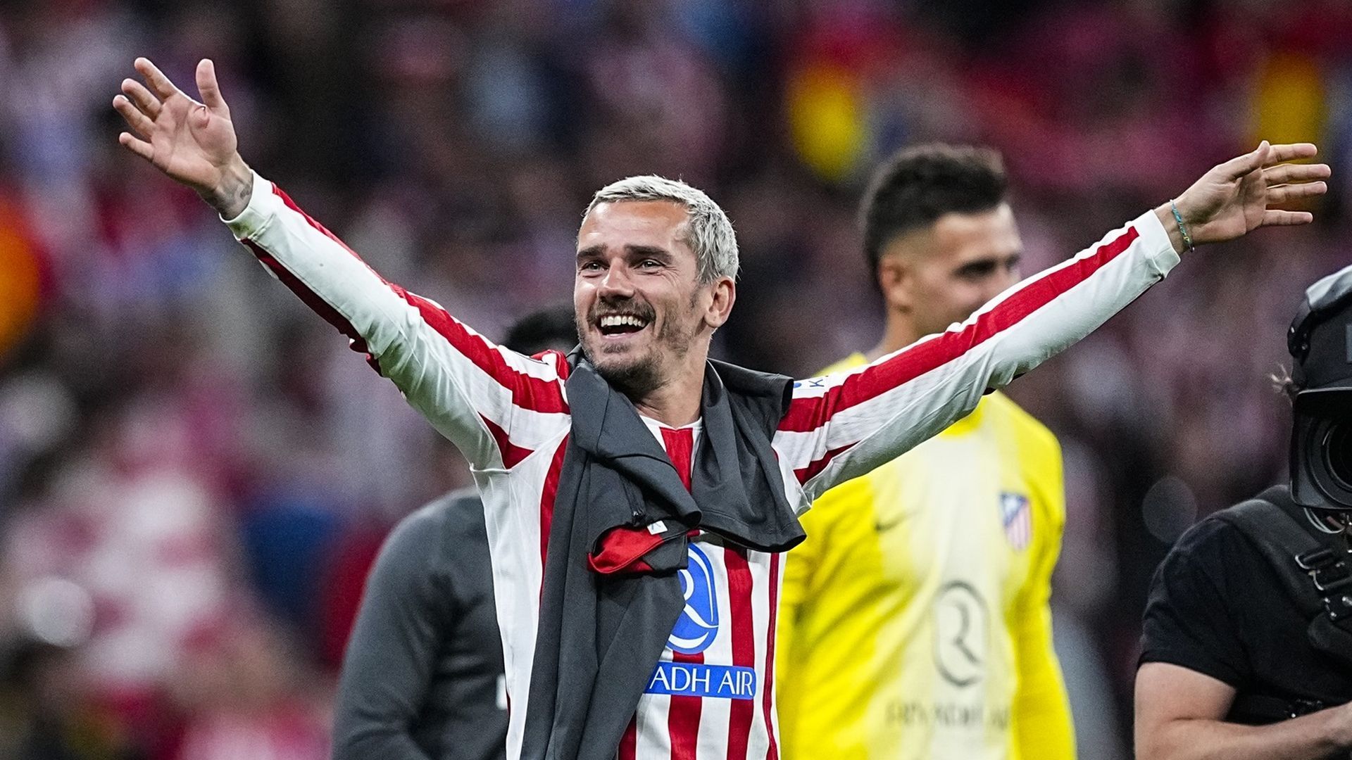 Antoine Griezmann celebrando el pase a semifinales de la Champions League esta temporada
