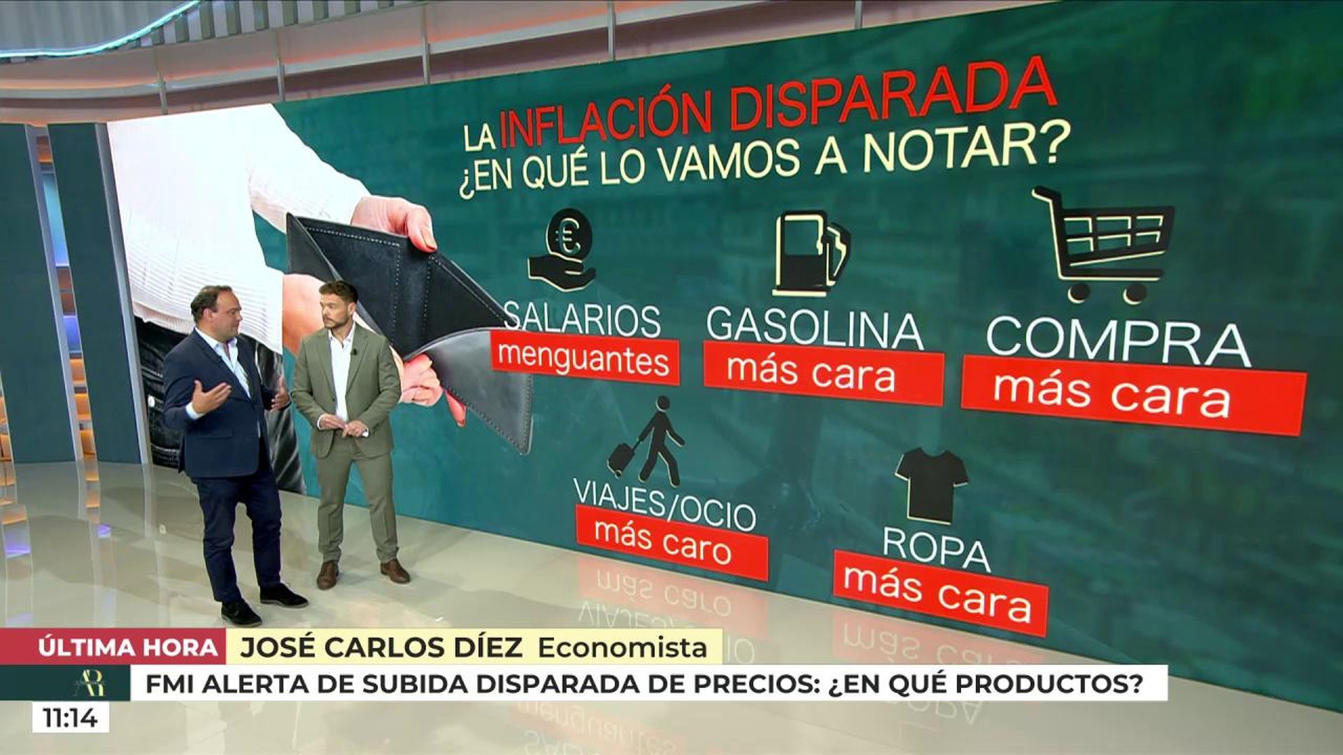 El economista José Carlos Diez explica en qué se va a notar la inflación disparada